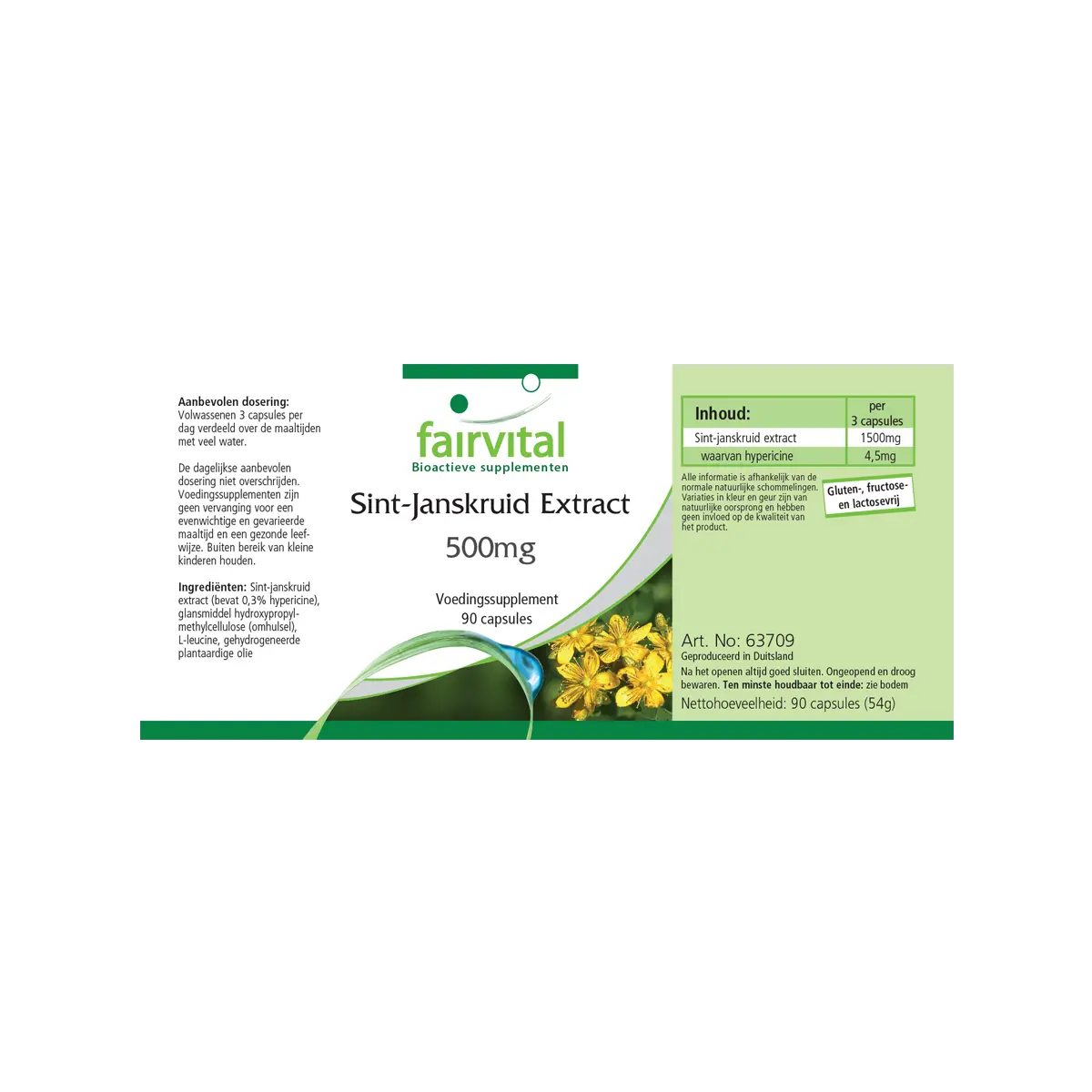 St John´s wort extract 500mg with hypericin - 90 capsules
