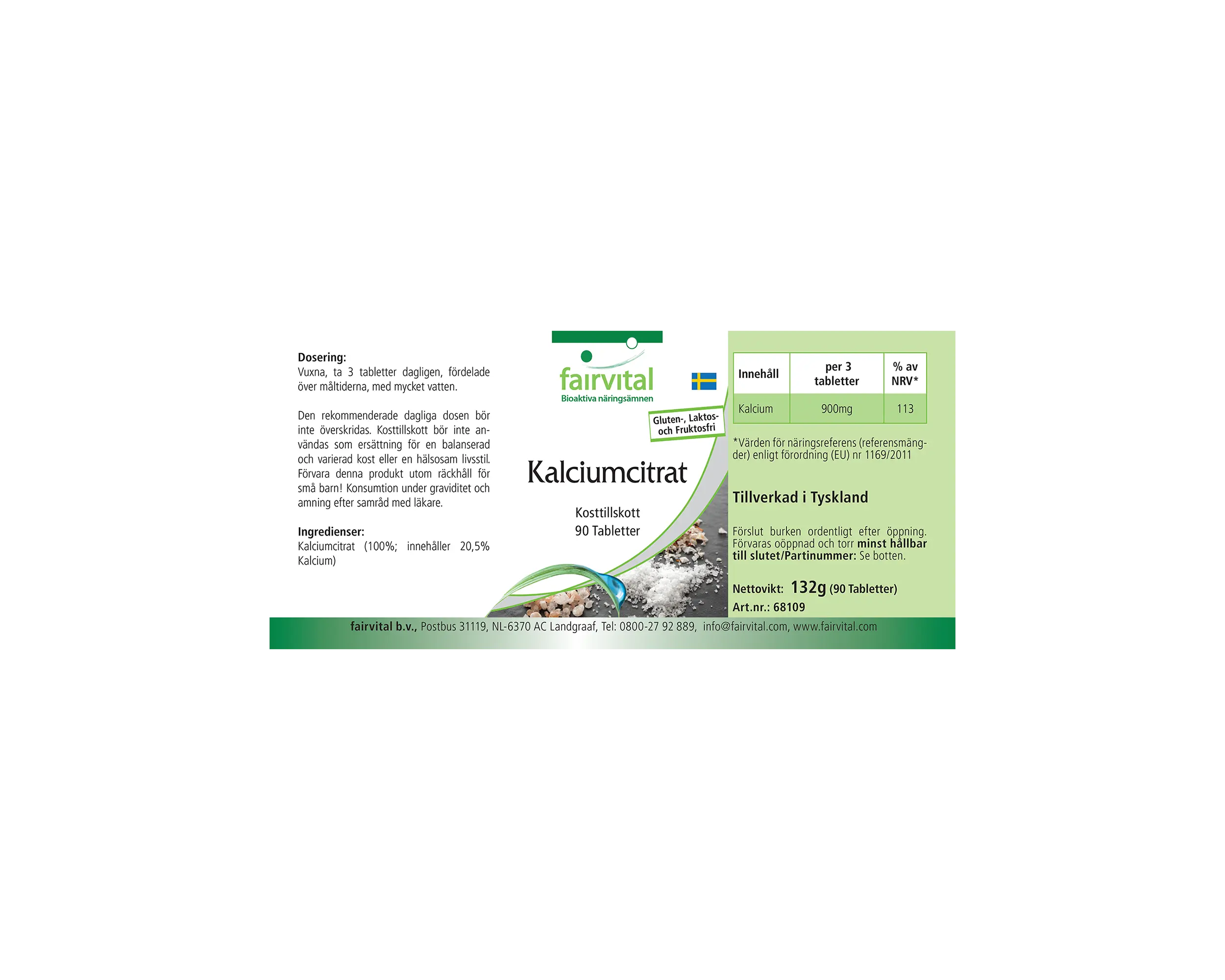 Calcium citrate containing 300mg calcium - 90 tablets