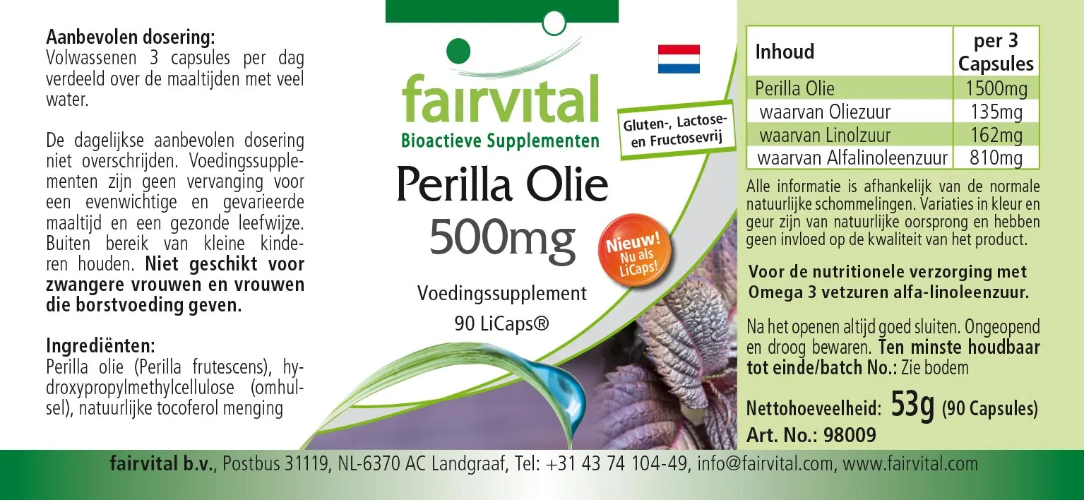 Perilla-olie 500mg - 90 LiCaps® Perilla-olie 500mg - 90 LiCaps®