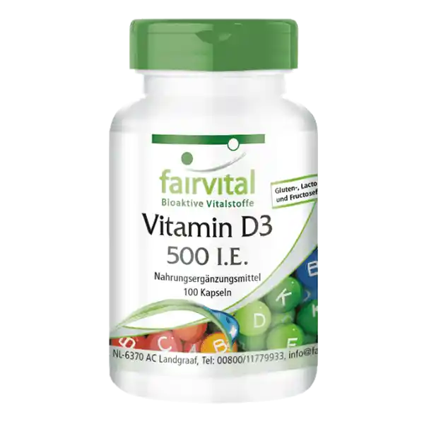 Vitamina D3 500 U.I. - 100 Cápsulas