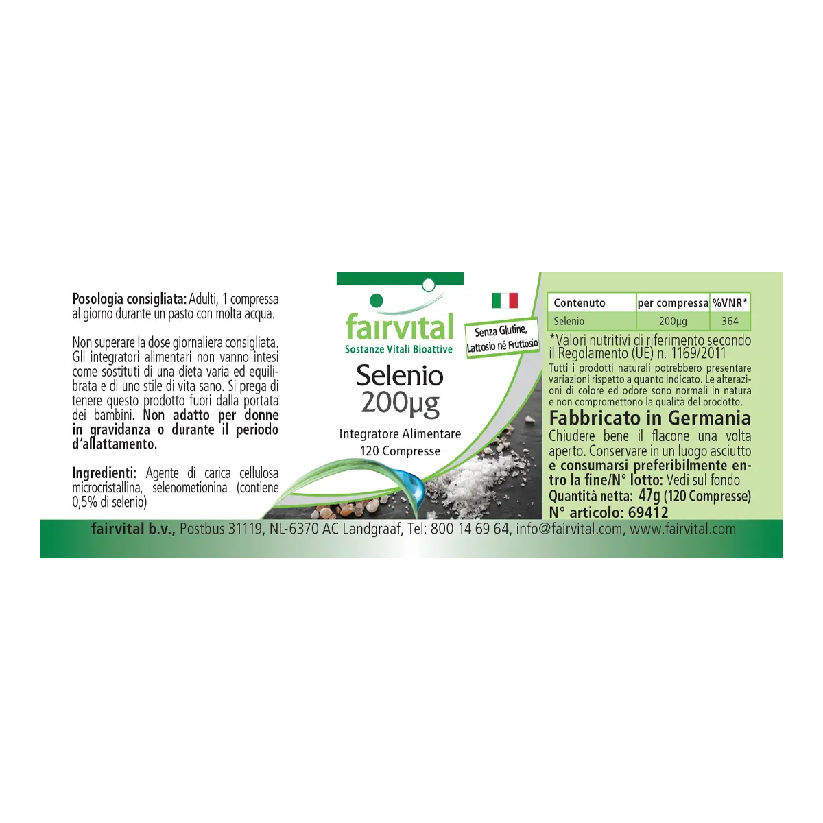 Selen 200µg aus Selenomethionin - 120 Tabletten - für Schilddrüse, Haare, Immunsystem - Hochdosiert und Vegan | Fairvital Selen 200µg aus Selenomethionin - 120 Tabletten - für Schilddrüse, Haare, Immunsystem - Hochdosiert und Vegan | Fairvital
