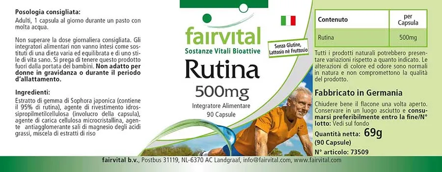 Rutine 500mg - vitamine P - 90 capsules