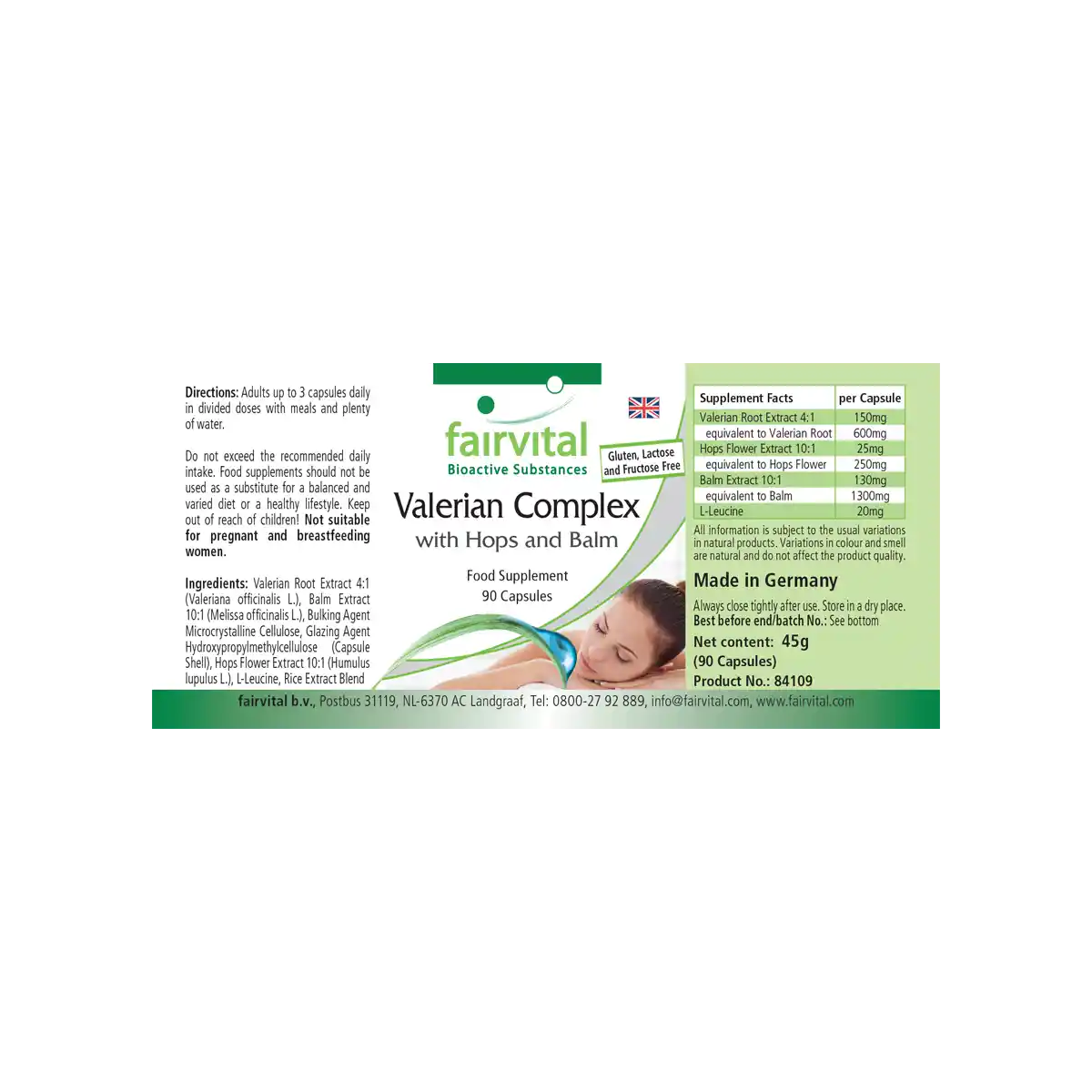 Valerian complex with hops and balm - 90 capsules Valerian complex with hops and balm - 90 capsules
