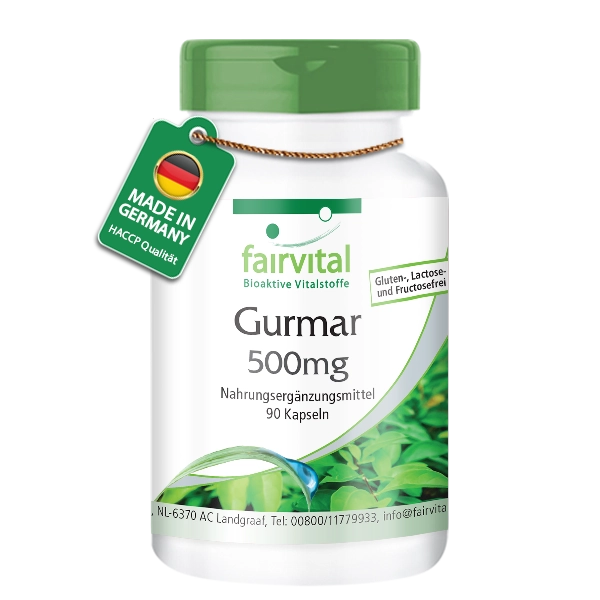 Gurmar 500mg - Gymnema Sylvestre - 90 Kapseln - vegan | Fairvital Gurmar 500mg - Gymnema Sylvestre - 90 Kapseln - vegan | Fairvital