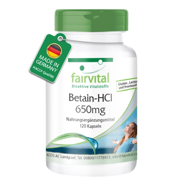 Betaína HCL 650mg