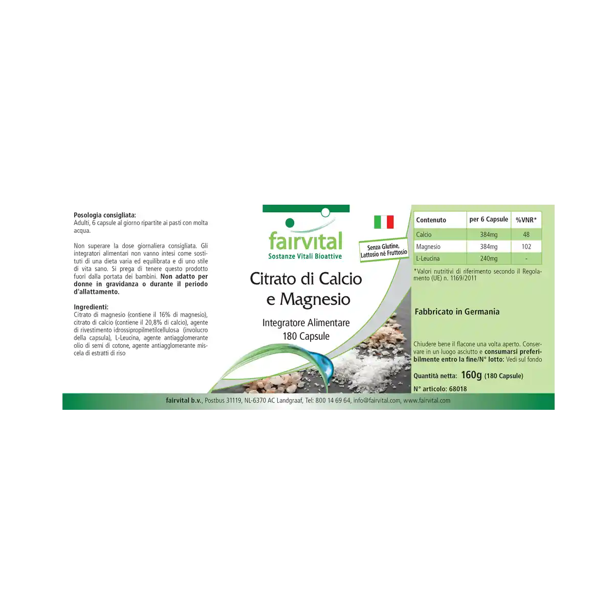 Calcium-magnesium citrate – 180 capsules Calcium-magnesium citrate – 180 capsules