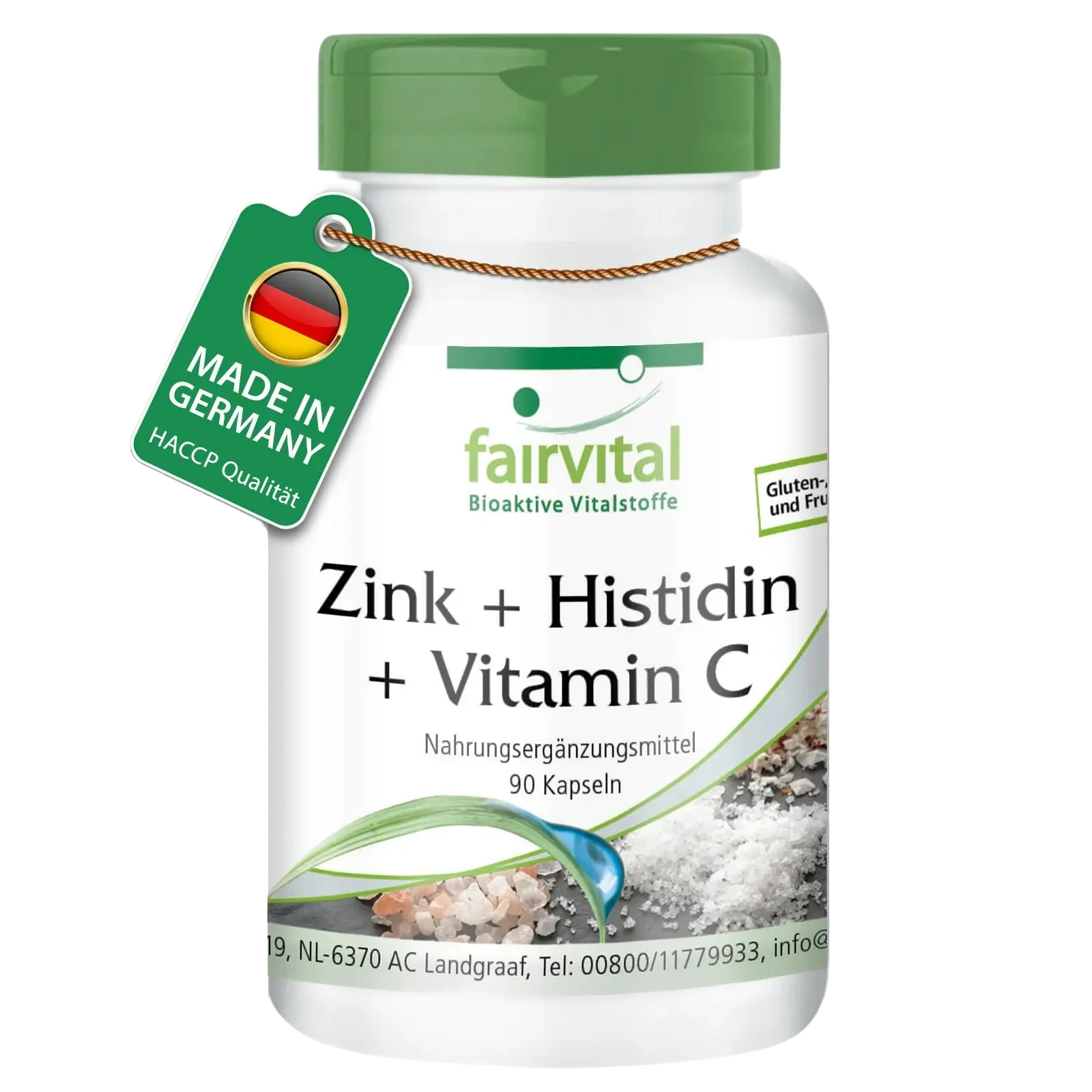 Zinc + Histidine + Vitamin C - 90 Capsules