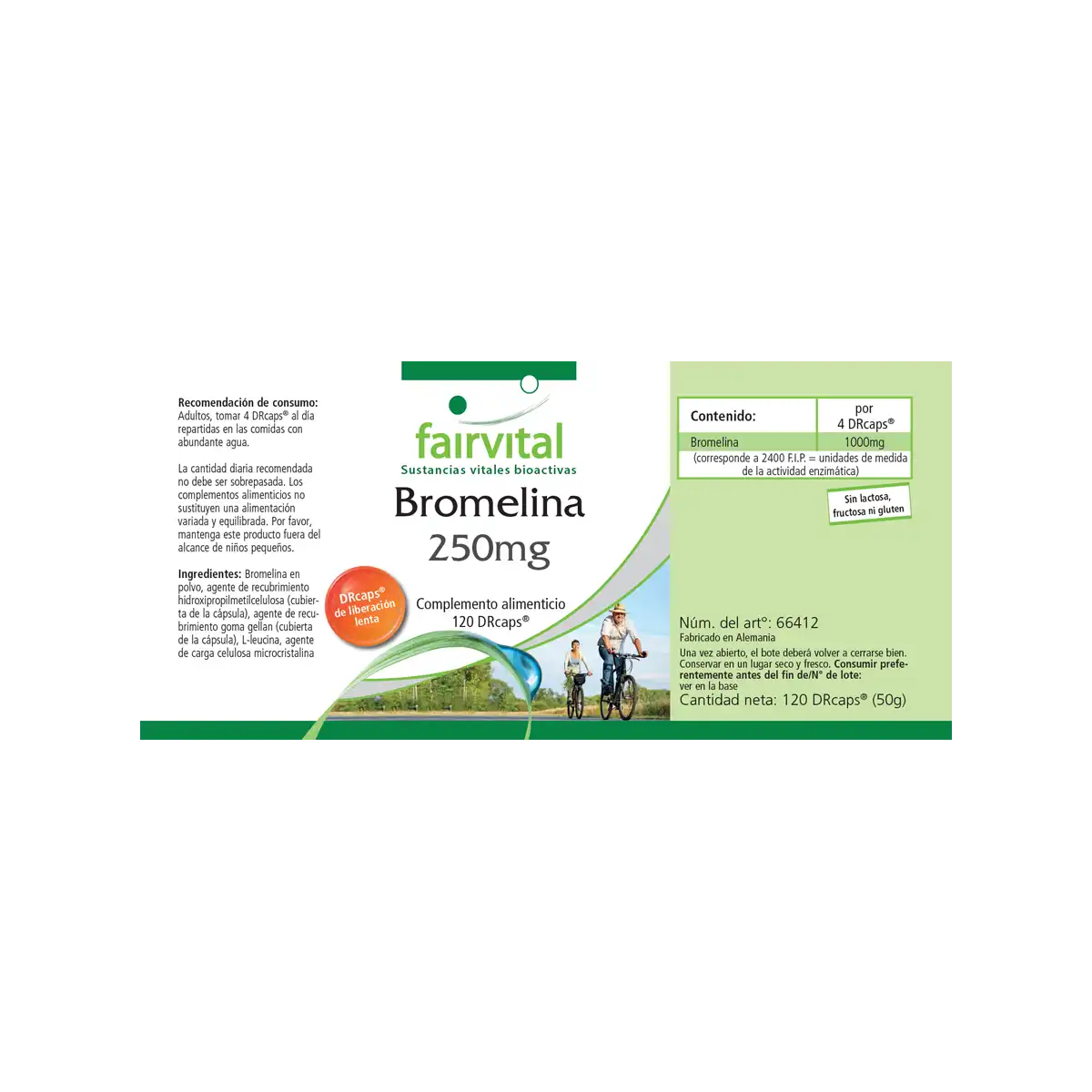 Bromelaïne 250mg - 120 DRCaps®, gastroresistent Bromelaïne 250mg - 120 DRCaps®, gastroresistent