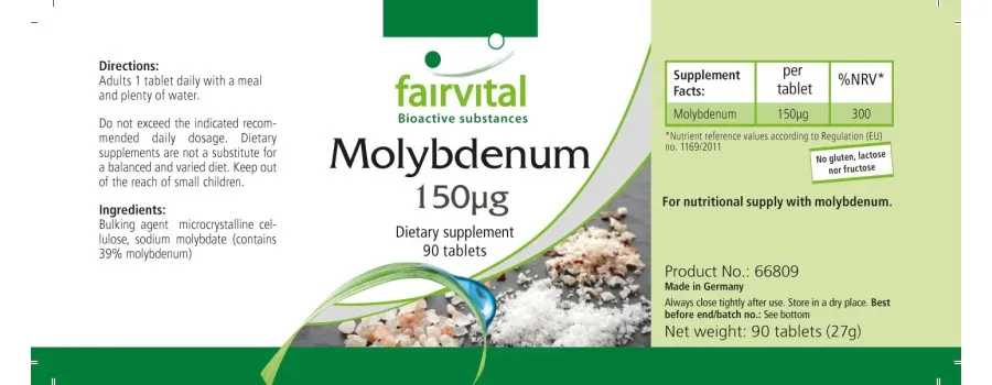 Molybdeen 150µg - 90 tabletten