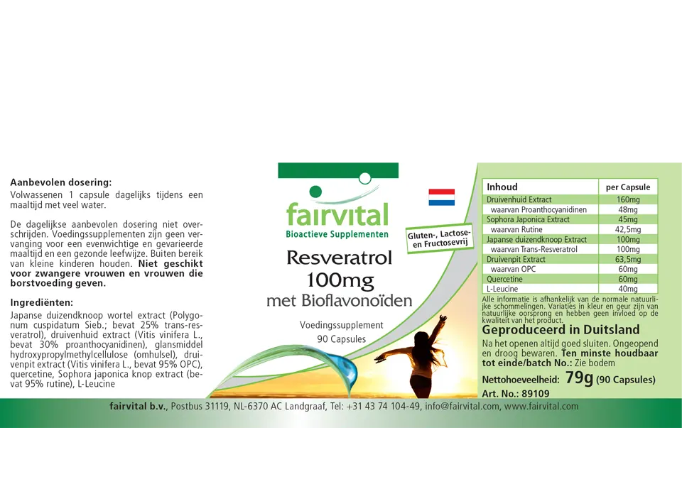 Resveratrolo 100 mg con bioflavonoidi - 90 capsule