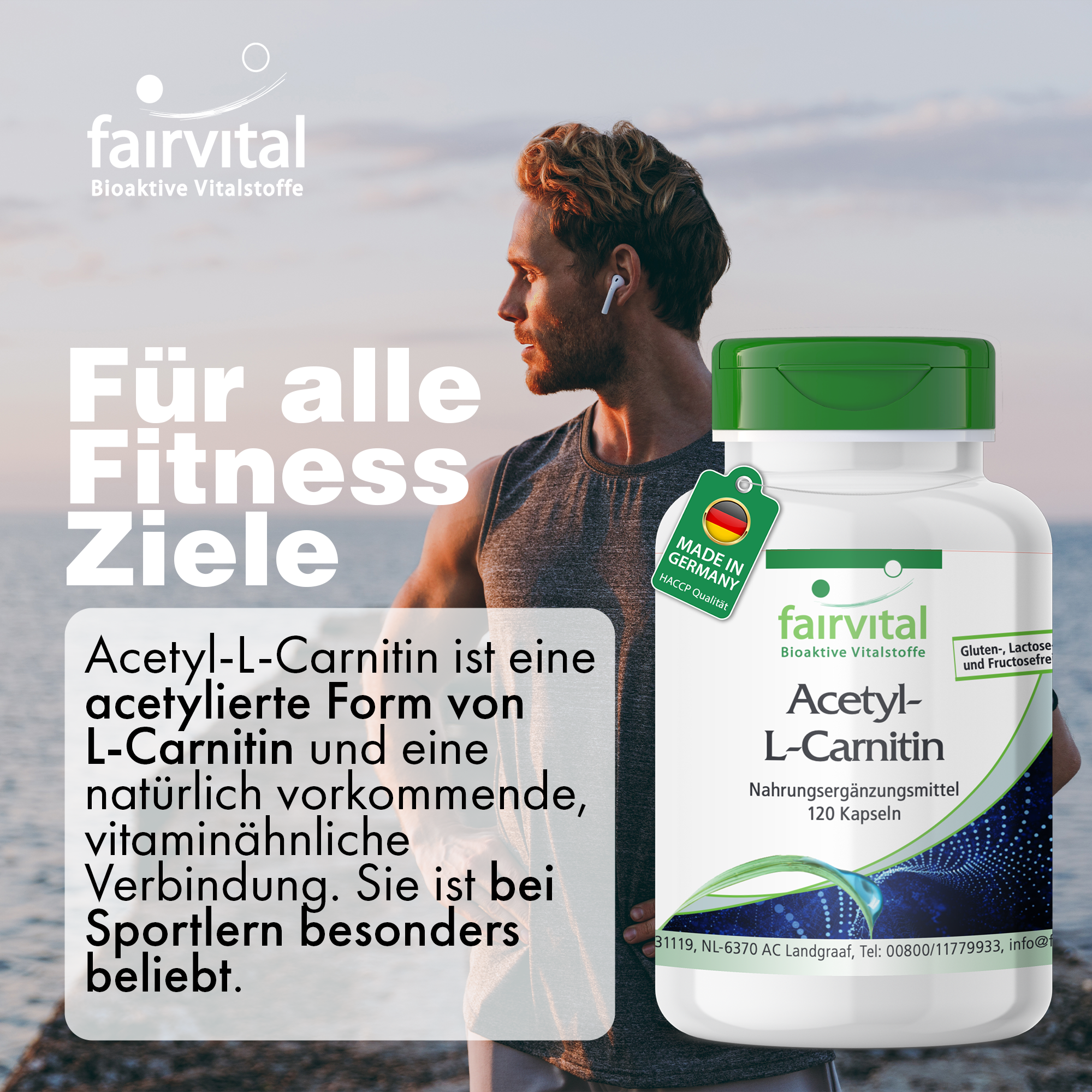 Acetyl-L-Carnitine - 120 capsules - Hooggedoseerd en veganistisch | Fairvital