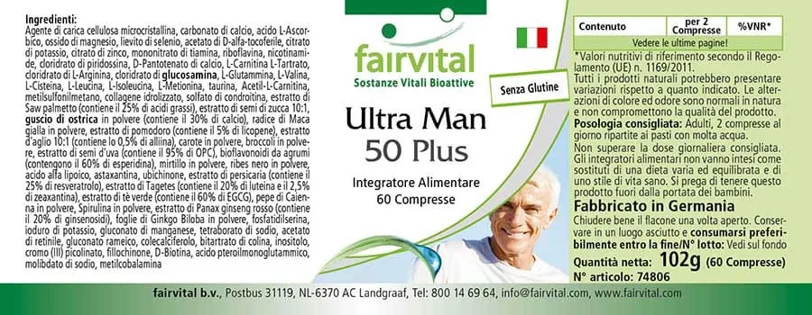 Ultra Man 50 Plus - 60 tabletten Ultra Man 50 Plus - 60 tabletten