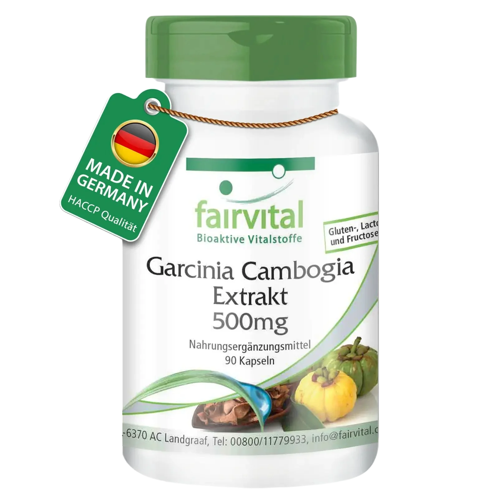 Garcinia Cambogia Extrakt 500mg - 90 Kapseln - Sale - MHD 02/25