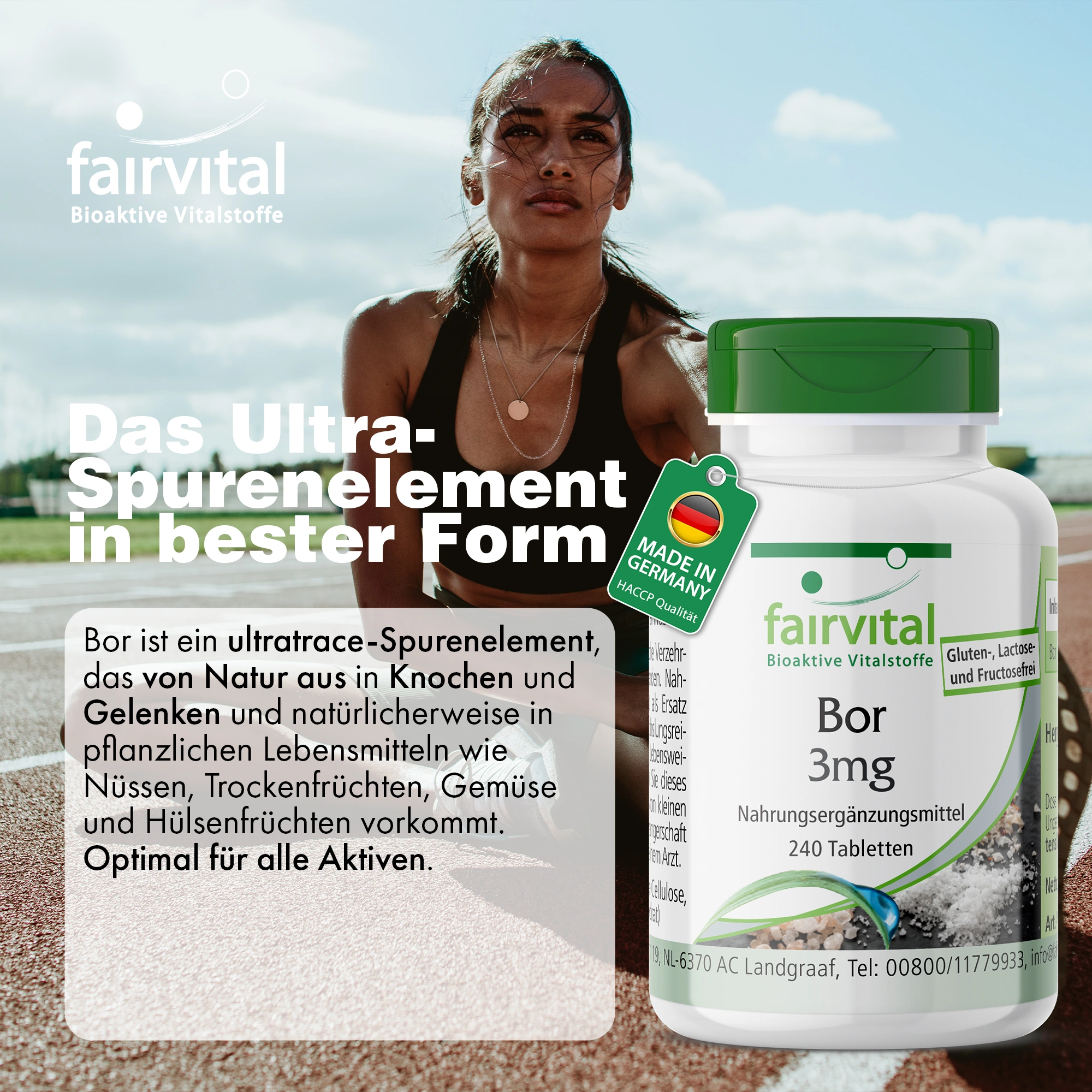 Bore 3 mg - 240 comprimés - Facile à avaler - Oligo-élément essentiel - Vegan | Fairvital