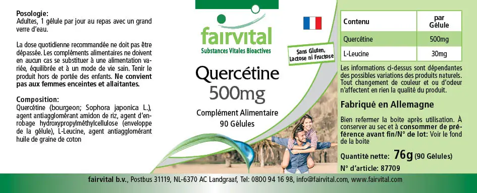 Quercetina 500mg – 90 capsule