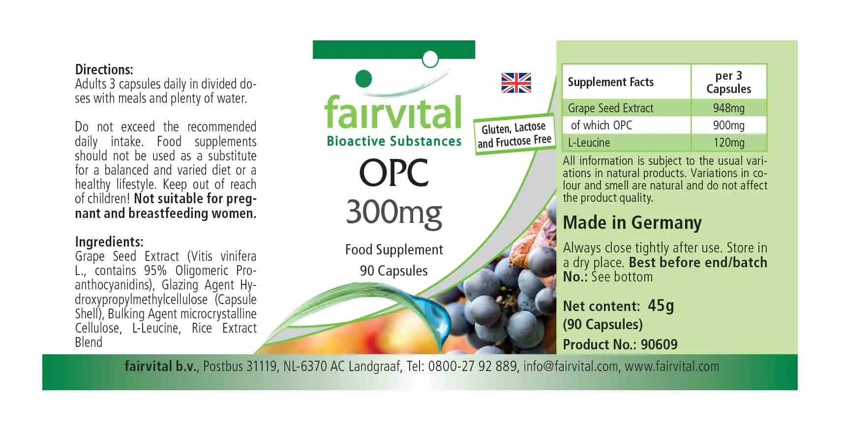 OPC 300mg – 90 Capsules OPC 300mg – 90 Capsules