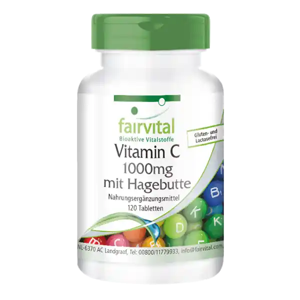 Vitamina C 1000mg con escaramujo - 120 comprimidos