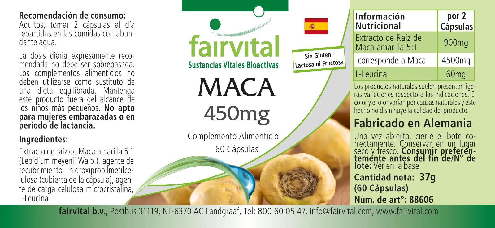 MACA 450mg - 60 Cápsulas MACA 450mg - 60 Cápsulas