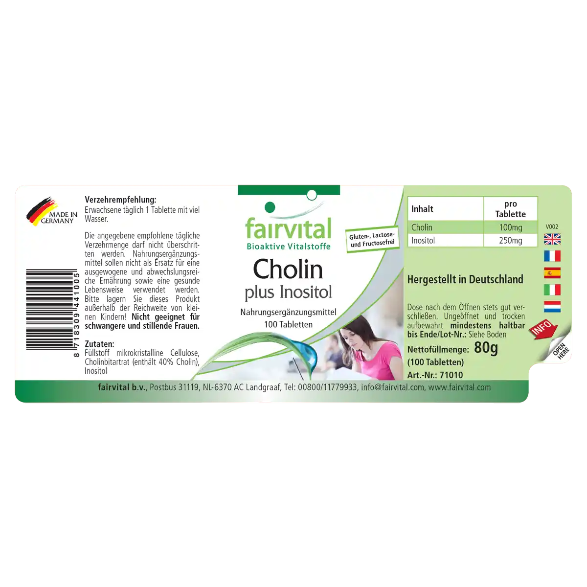 Choline plus inositol - 100 tablets