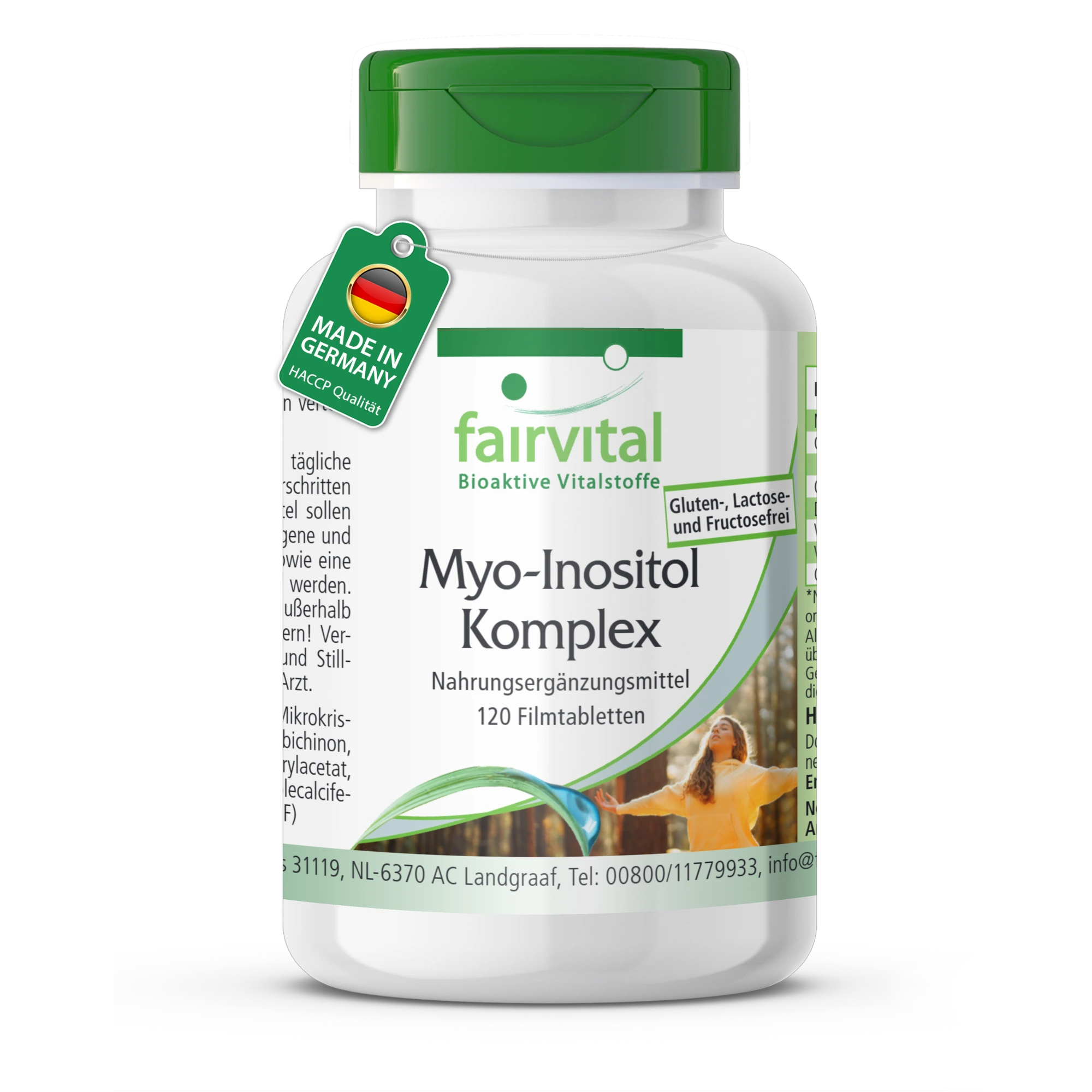 Complesso di Mio-Inositolo - 120 compresse rivestite con film - vegano | Fairvital
