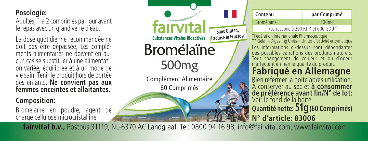 Bromelain 500mg - 60 Tablets Bromelain 500mg - 60 Tablets