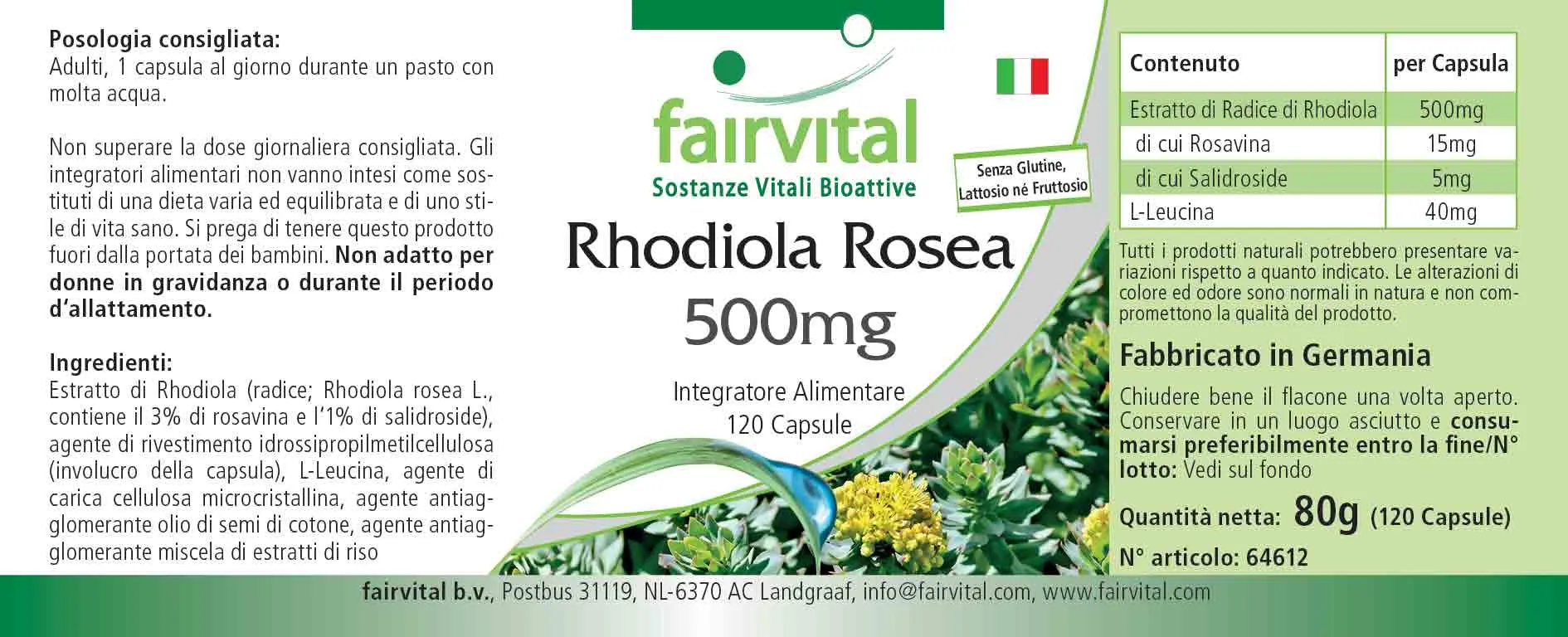 Rhodiola Rosea 500mg - 120 Capsules Rhodiola Rosea 500mg - 120 Capsules