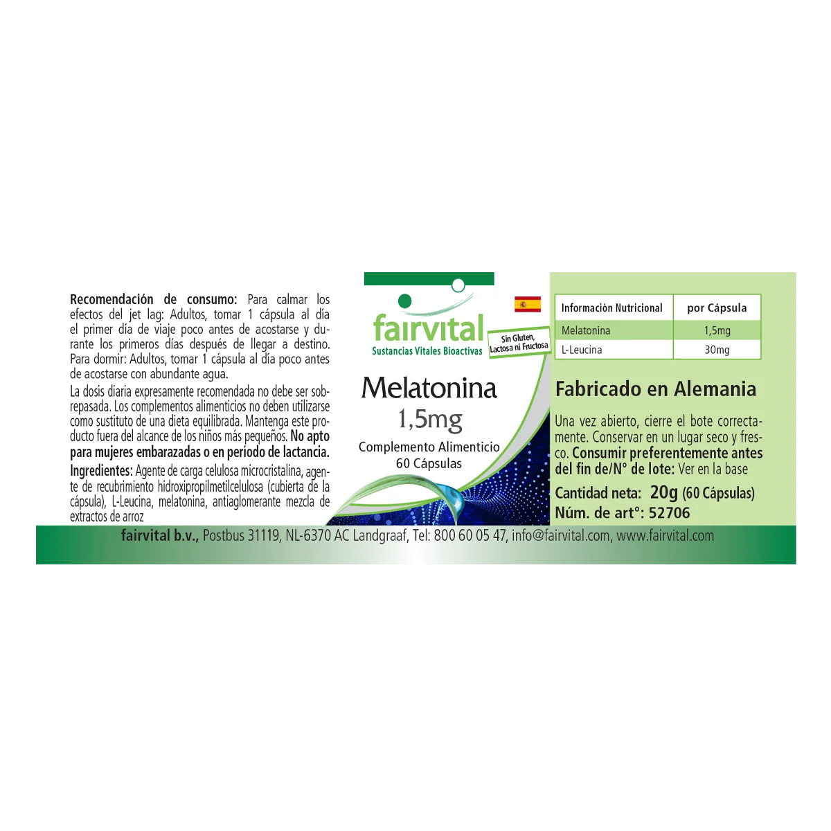 Mélatonine 1,5mg - 60 gélules Mélatonine 1,5mg - 60 gélules