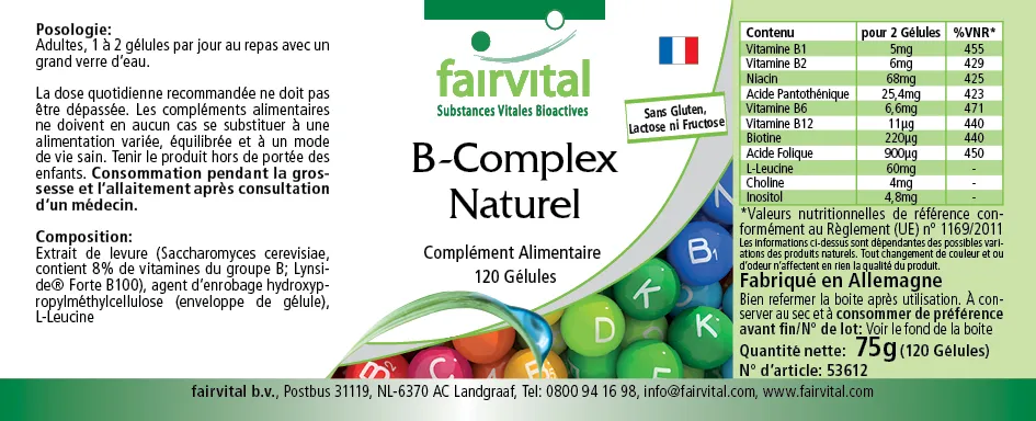 Natural B Complex - 120 Capsules Natural B Complex - 120 Capsules