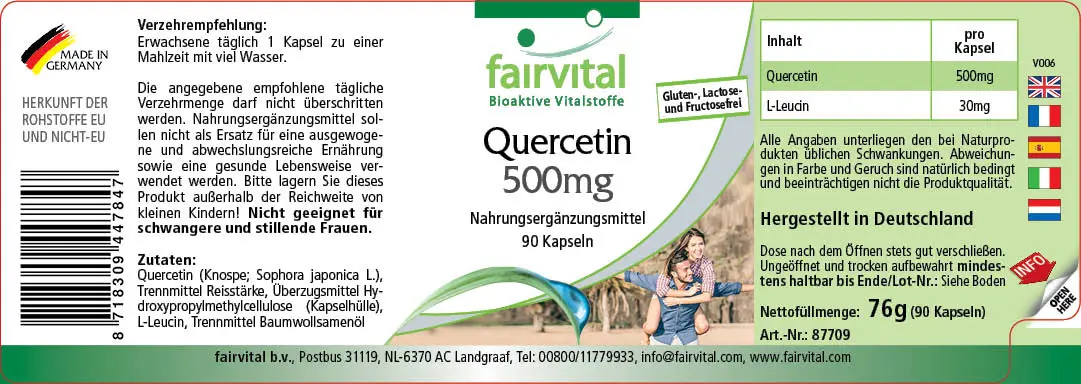 Quercetina 500mg – 90 capsule Quercetina 500mg – 90 capsule