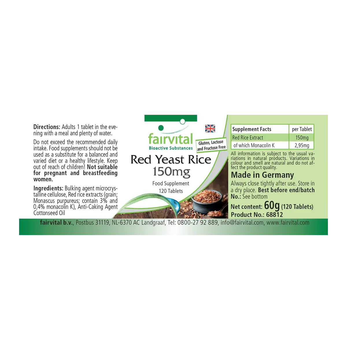 Red Yeast Rice 150mg - 120 Tablets Red Yeast Rice 150mg - 120 Tablets