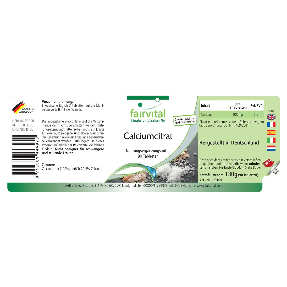 Citrate de Calcium avec 300mg de Calcium - 90 comprimés Citrate de Calcium avec 300mg de Calcium - 90 comprimés