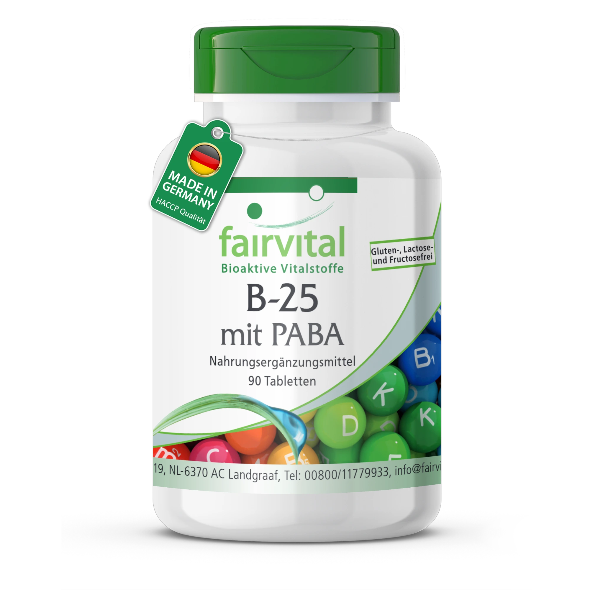 Vitamina B Complex B-25 con PABA - 90 Comprimidos