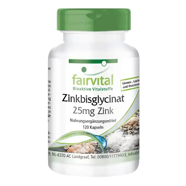 Zinc bisglycinate with 25mg zinc - 120 Capsules