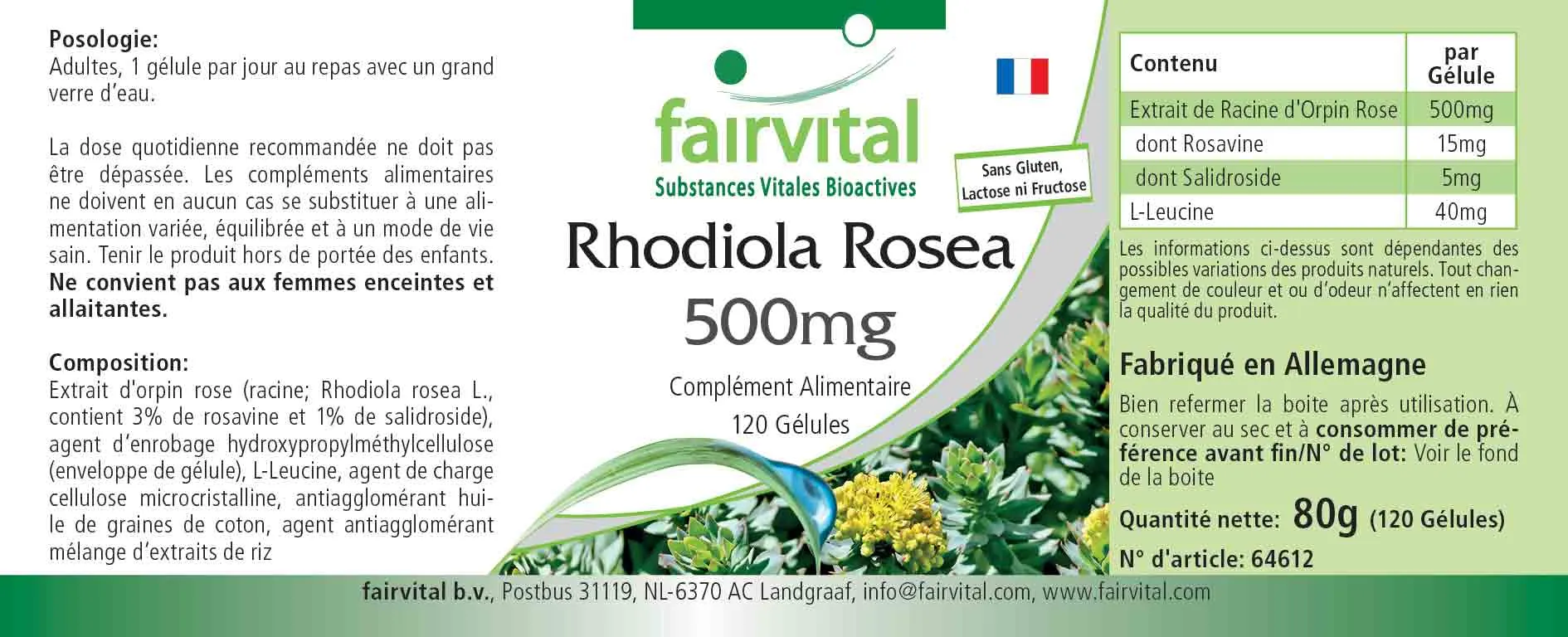 Rhodiola Rosea 500mg - 120 Capsules Rhodiola Rosea 500mg - 120 Capsules