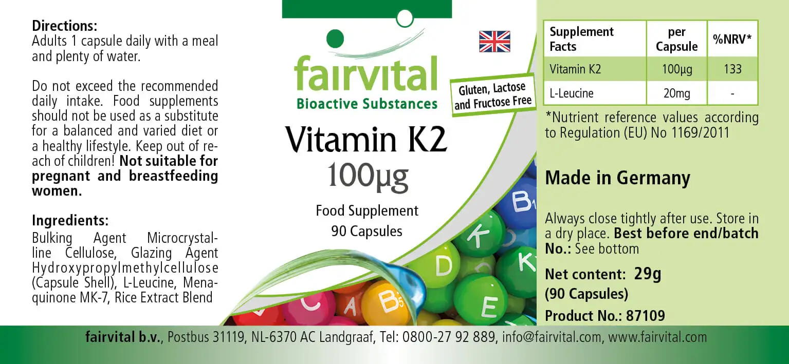 Vitamin K2 100µg - 90 Capsules Vitamin K2 100µg - 90 Capsules