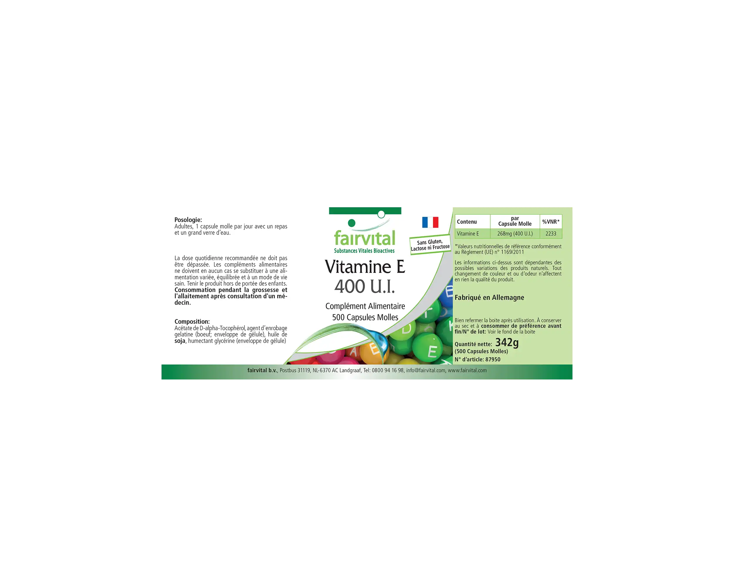 Vitamina E 400 U.I. confezione grande – 500 Softgel Vitamina E 400 U.I. confezione grande – 500 Softgel