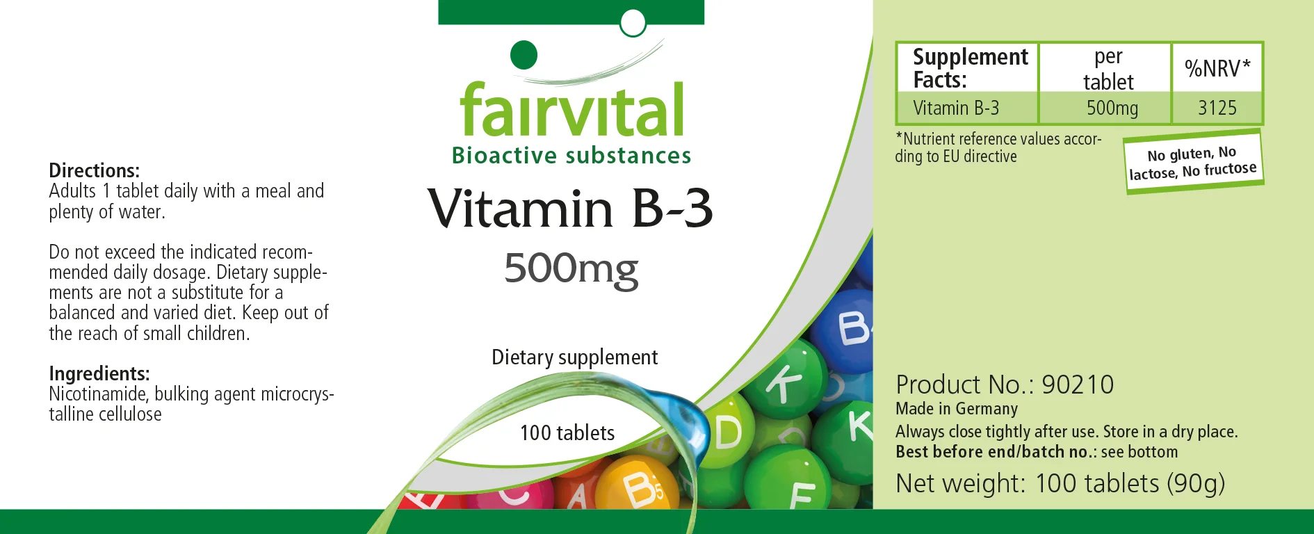 Vitamin B3 500mg – 100 Tablets Vitamin B3 500mg – 100 Tablets