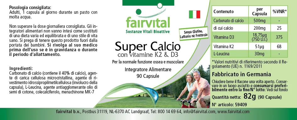 Super Calcium mit den Vitaminen K2 & D3
