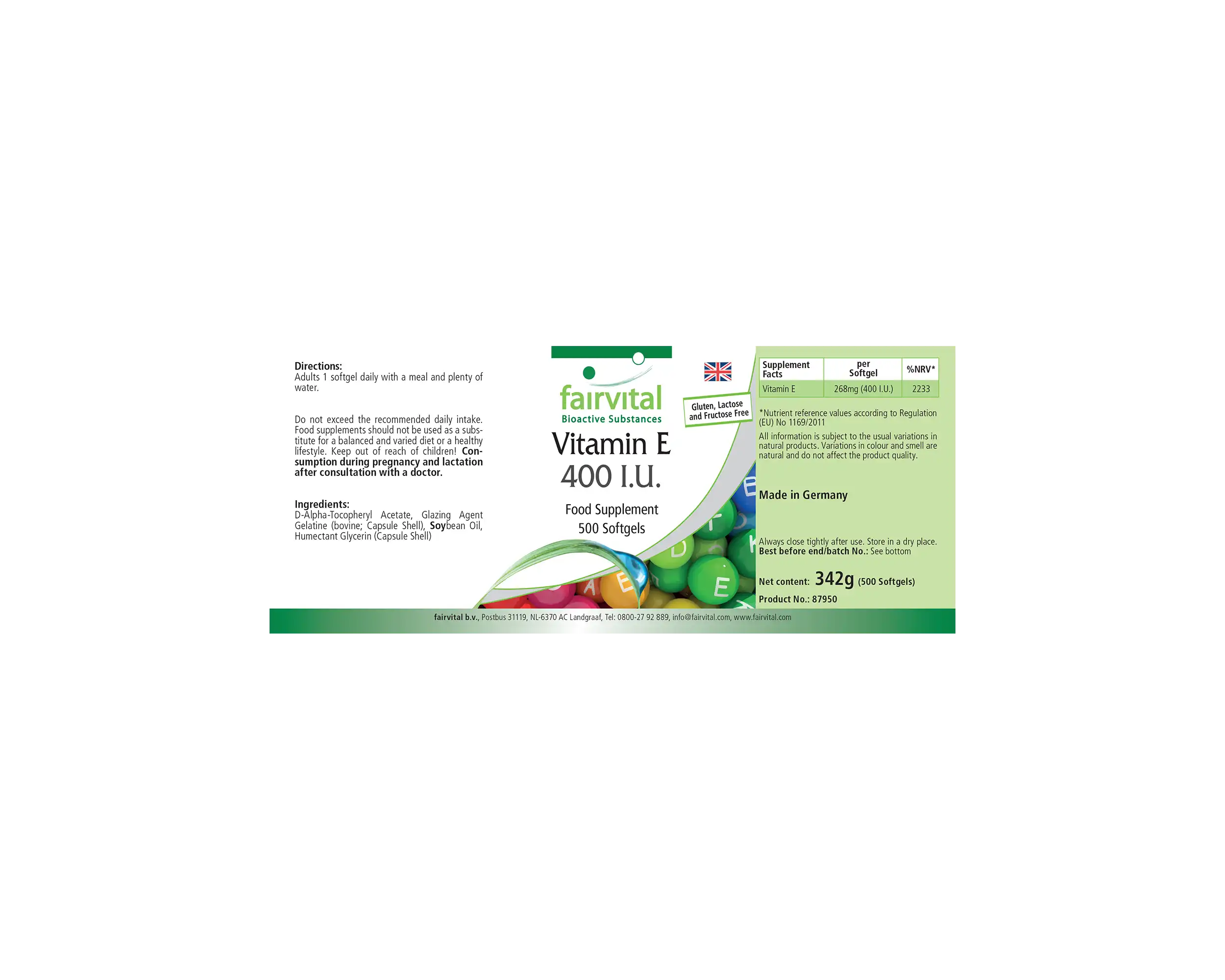 Vitamina E 400 U.I. confezione grande – 500 Softgel Vitamina E 400 U.I. confezione grande – 500 Softgel