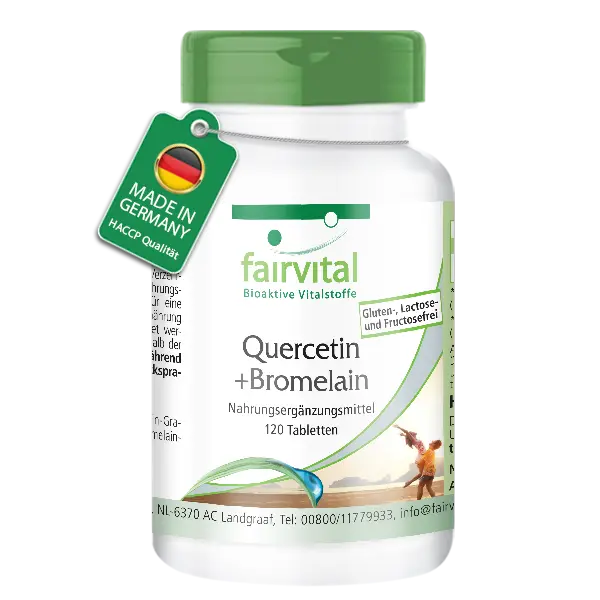 Quercetina + Bromelina - 120 compresse - Alto dosaggio e vegano | Fairvital