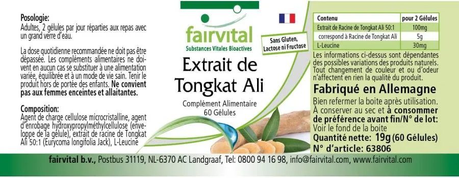 Tongkat Ali Extrakt - 60 Kapseln