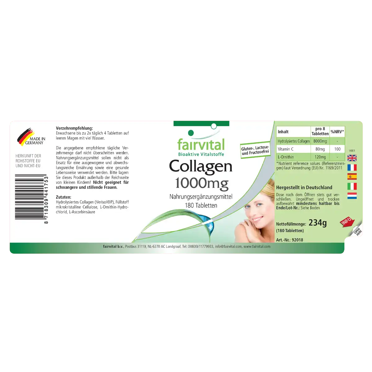 Collagen 1000mg - 180 tablets Collagen 1000mg - 180 tablets