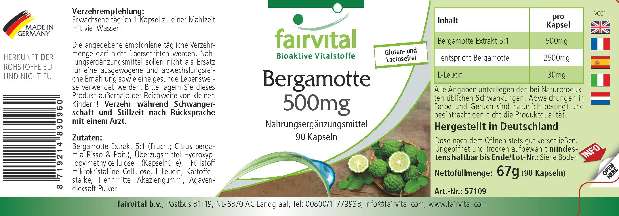 Bergamot Extrakt 500mg