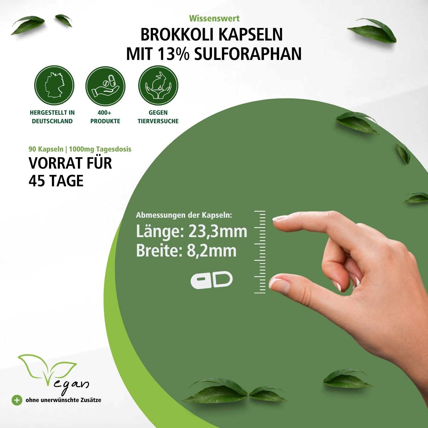 Brokkoli Kapseln mit 13% Sulforaphan - 90 Kapseln | Fairvital