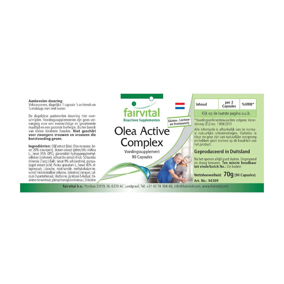 Olea Active Complex- 90 Kapseln- B-Vitamine, Folsäure, Olivenblatt & OPC-Vegan | Fairvital Olea Active Complex- 90 Kapseln- B-Vitamine, Folsäure, Olivenblatt & OPC-Vegan | Fairvital