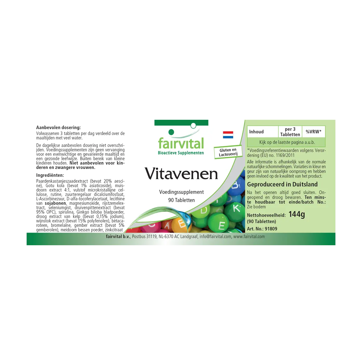 Vein Vitamins - 90 Tablets Vein Vitamins - 90 Tablets