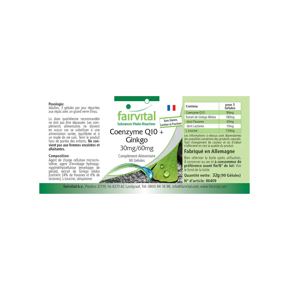 Coenzyme Q10 plus Ginkgo - 90 gélules Coenzyme Q10 plus Ginkgo - 90 gélules