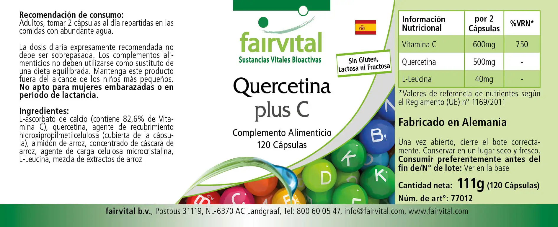 Quercetina plus C - 120 Cápsulas Quercetina plus C - 120 Cápsulas