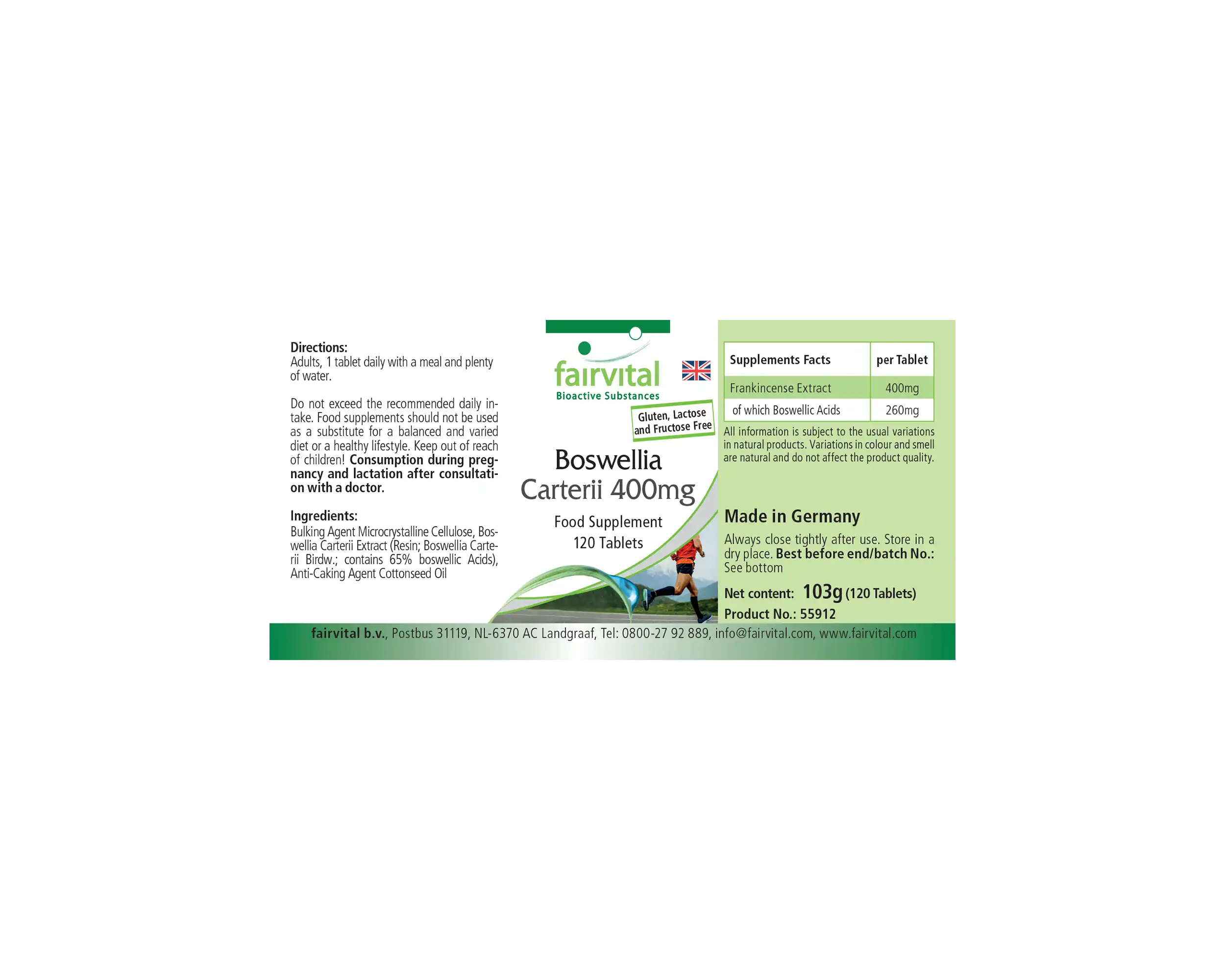 Boswellia Carterii 400mg - 120 Tabletten - Afrikanischer Weihrauch-Extrakt - Hochdosiert | Fairvital