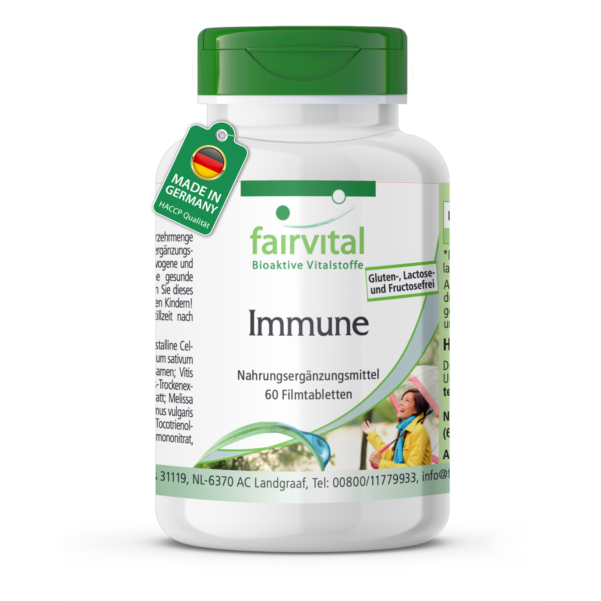 Immune - 60 compresse rivestite con film - con vitamina B12, C, zinco, rame e molto altro - per il sistema immunitario, contro l'affaticamento e molto altro | Fairvital